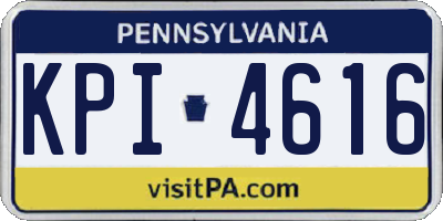 PA license plate KPI4616