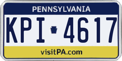 PA license plate KPI4617