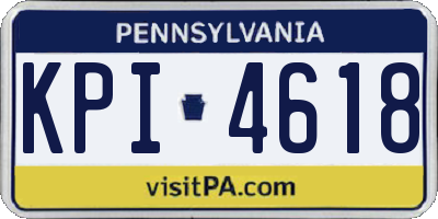 PA license plate KPI4618