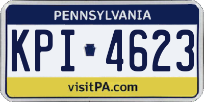 PA license plate KPI4623