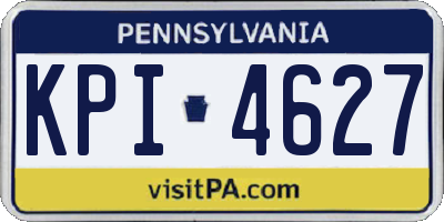 PA license plate KPI4627