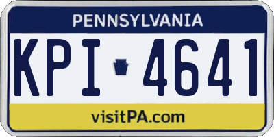 PA license plate KPI4641