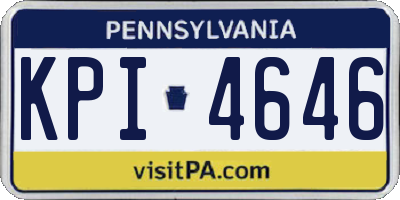 PA license plate KPI4646