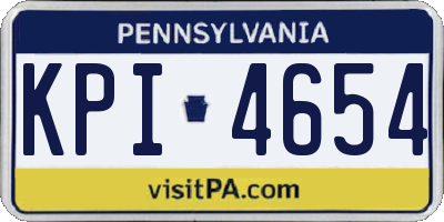 PA license plate KPI4654