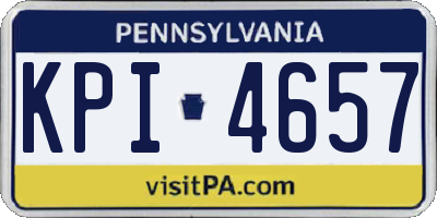 PA license plate KPI4657