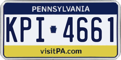 PA license plate KPI4661