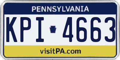 PA license plate KPI4663