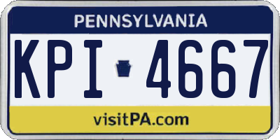 PA license plate KPI4667