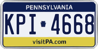 PA license plate KPI4668