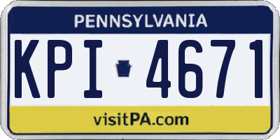PA license plate KPI4671