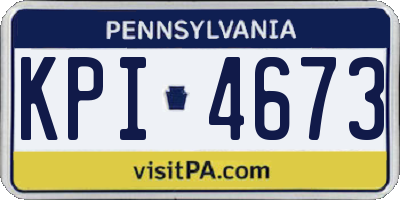 PA license plate KPI4673