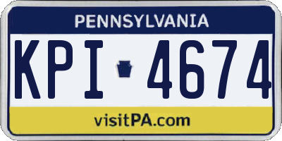 PA license plate KPI4674