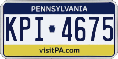 PA license plate KPI4675