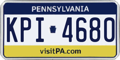 PA license plate KPI4680