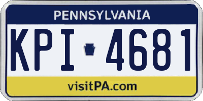 PA license plate KPI4681