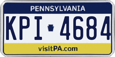 PA license plate KPI4684