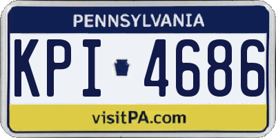 PA license plate KPI4686