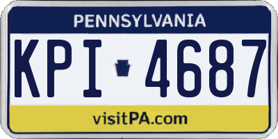 PA license plate KPI4687