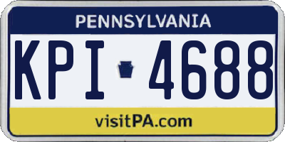 PA license plate KPI4688