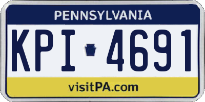 PA license plate KPI4691