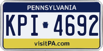 PA license plate KPI4692