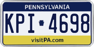 PA license plate KPI4698