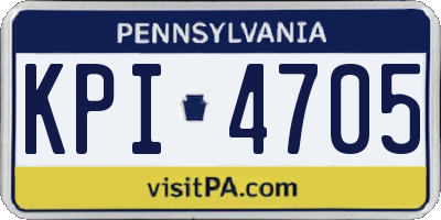 PA license plate KPI4705