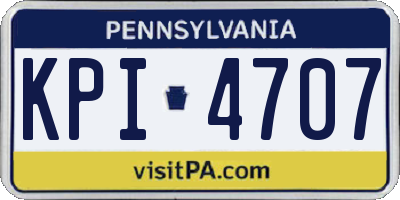PA license plate KPI4707