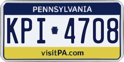 PA license plate KPI4708