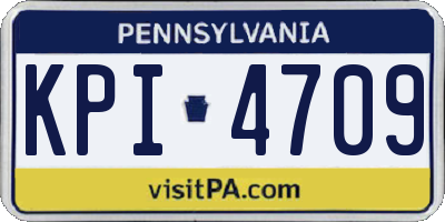 PA license plate KPI4709
