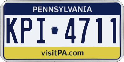 PA license plate KPI4711