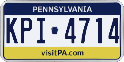 PA license plate KPI4714