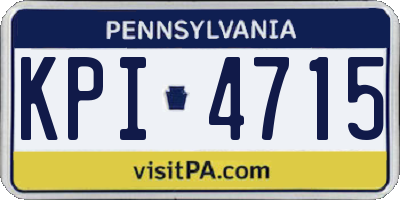 PA license plate KPI4715