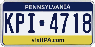 PA license plate KPI4718