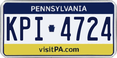 PA license plate KPI4724
