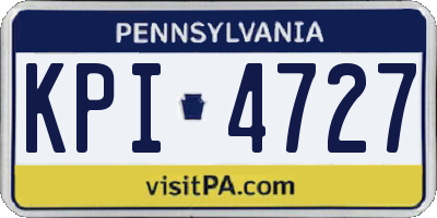 PA license plate KPI4727