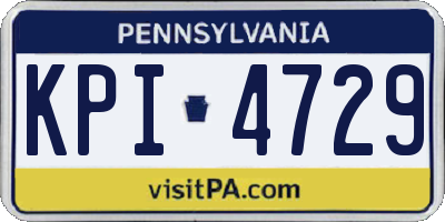 PA license plate KPI4729