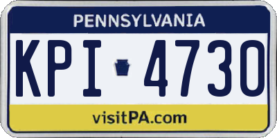 PA license plate KPI4730