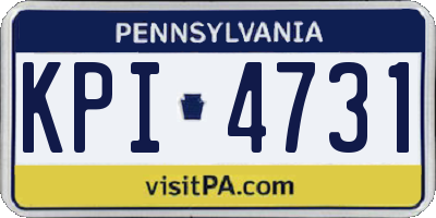 PA license plate KPI4731
