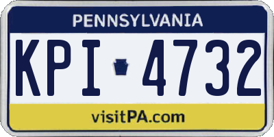PA license plate KPI4732