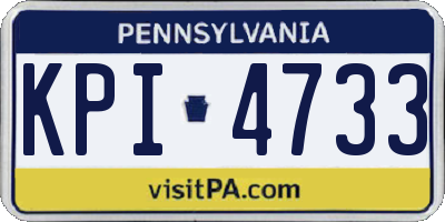 PA license plate KPI4733