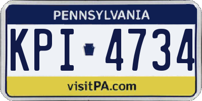 PA license plate KPI4734