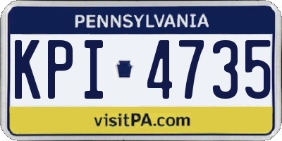 PA license plate KPI4735