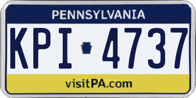 PA license plate KPI4737