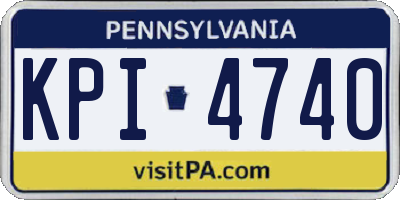 PA license plate KPI4740