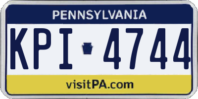 PA license plate KPI4744
