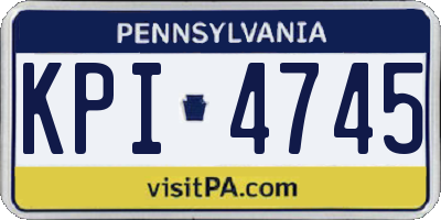PA license plate KPI4745