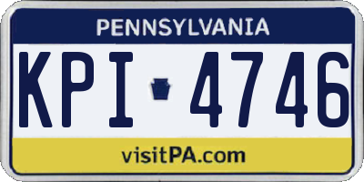 PA license plate KPI4746