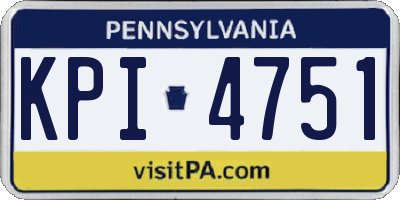 PA license plate KPI4751
