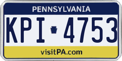 PA license plate KPI4753